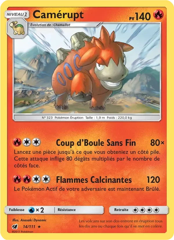 Carte Pokémon Camérupt — Invasion Carmin