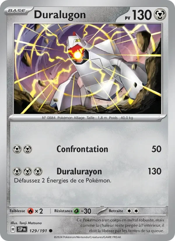 Carte Pokémon Duralugon — Étincelles Déferlantes