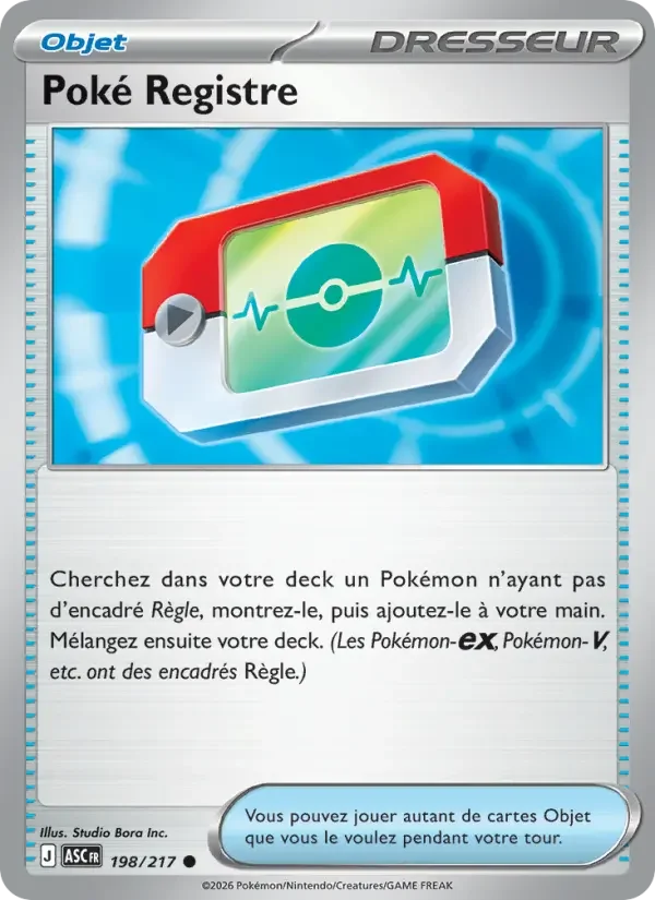 Carte Poké Registre