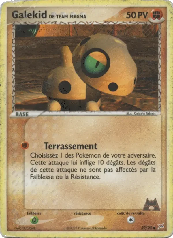 Carte Galekid de Team Magma