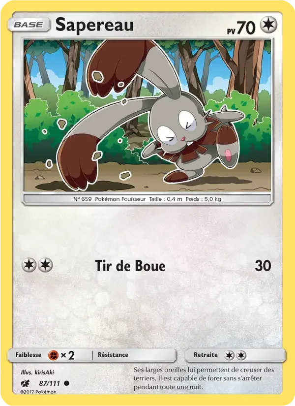 Carte Pokémon Sapereau — Invasion Carmin