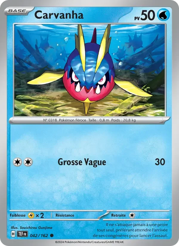 Carte Pokémon Carvanha — Forces Temporelles