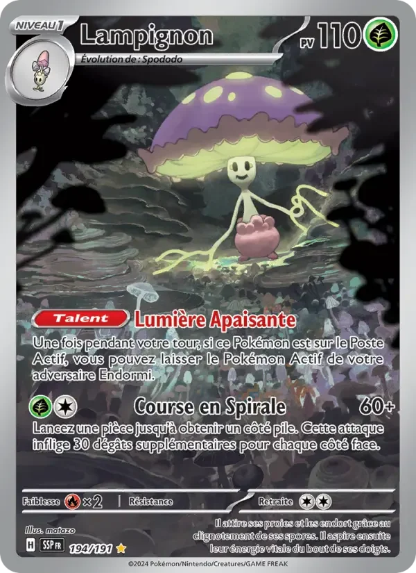 Carte Pokémon Lampignon — Étincelles Déferlantes