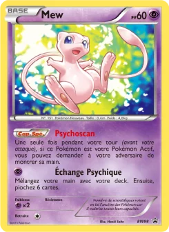 Carte Pokémon Mew — Promos Noir et Blanc