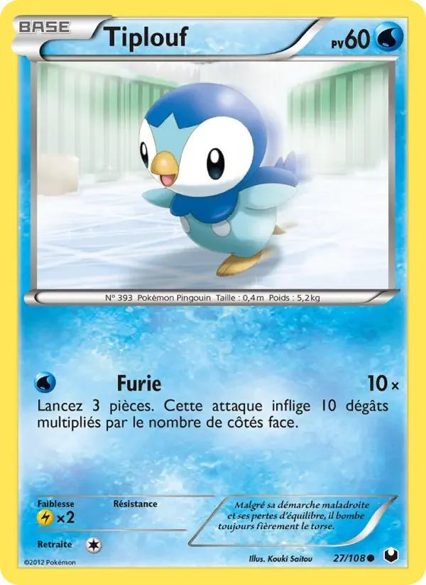 Carte Pokémon Tiplouf — Explorateurs Obscurs
