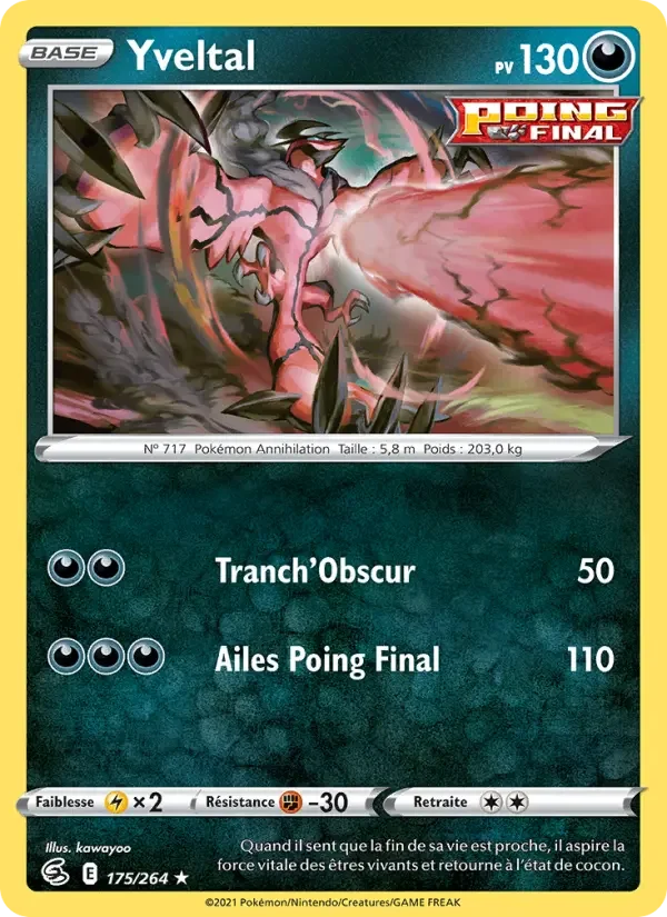 Carte Pokémon Yveltal — Poing de Fusion
