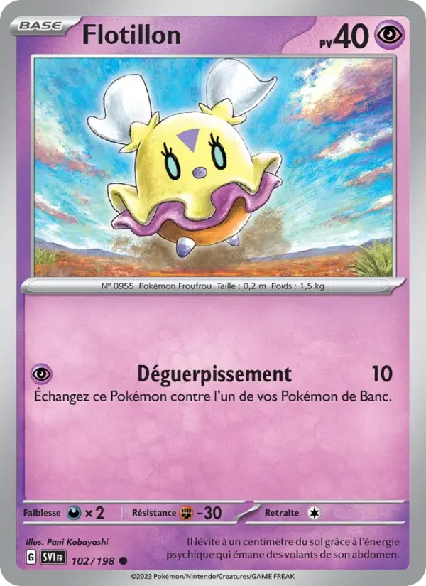 Carte Pokémon Flotillon — Écarlate et Violet