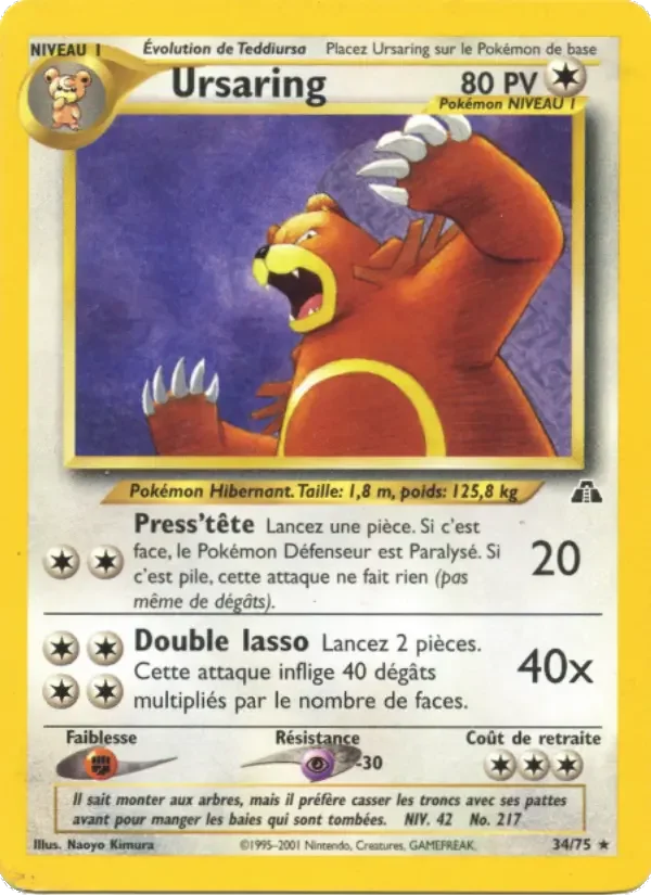Carte Pokémon Ursaring — Neo Discovery