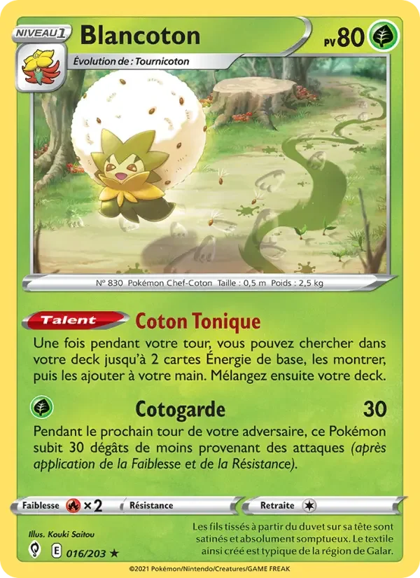 Carte Pokémon Blancoton — Évolution Céleste