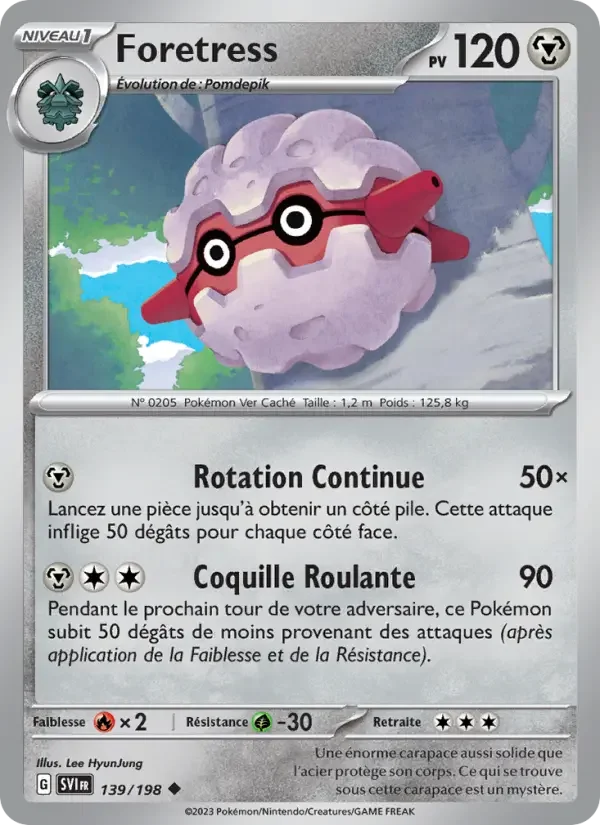 Carte Pokémon Foretress — Écarlate et Violet
