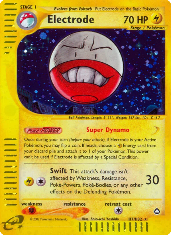 Carte Pokémon Électrode — Aquapolis