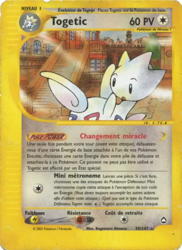 Carte Pokémon Togetic — Aquapolis