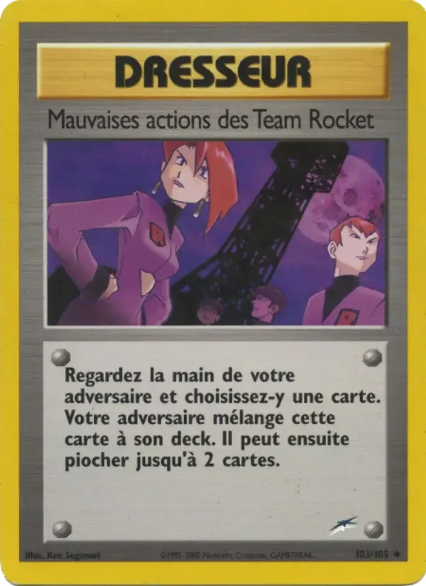 Carte Mauvaises actions des Team Rocket