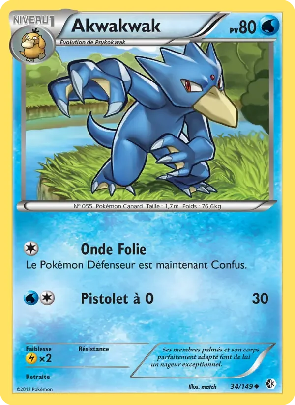 Carte Pokémon Akwakwak — Frontières Franchies