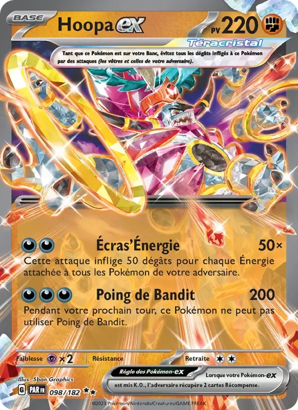 Carte Pokémon Hoopa-ex — Faille Paradoxe