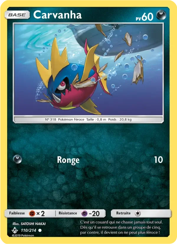 Carte Pokémon Carvanha — Alliance Infaillible
