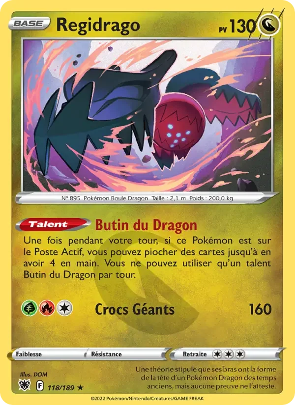 Carte Pokémon Regidrago — Astres Radieux