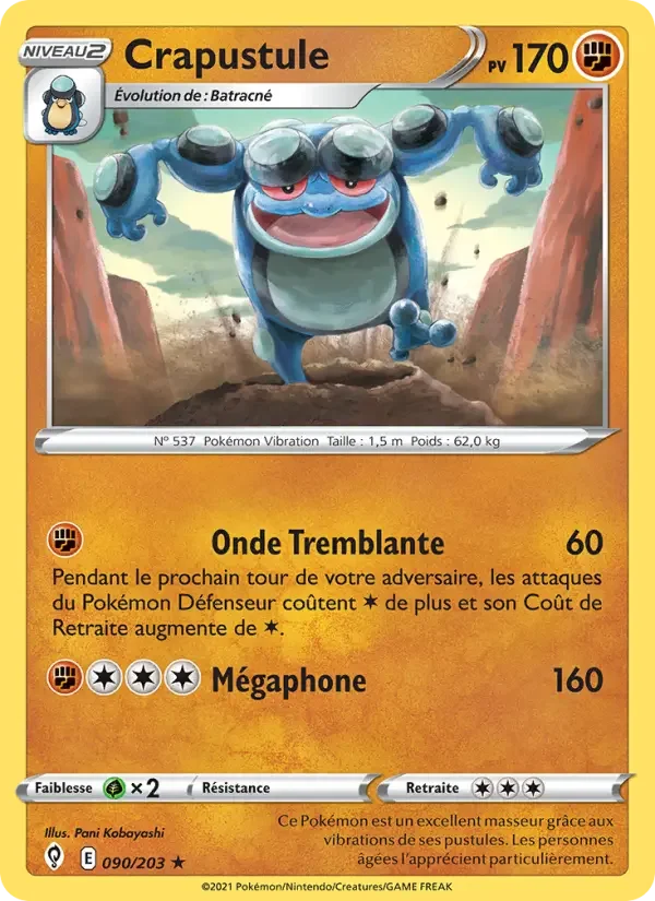 Carte Pokémon Crapustule — Évolution Céleste