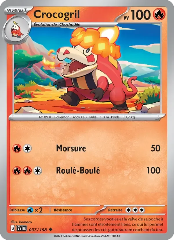 Carte Pokémon Crocogril — Écarlate et Violet