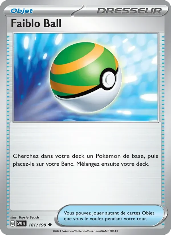 Carte Pokémon Faiblo Ball — Écarlate et Violet