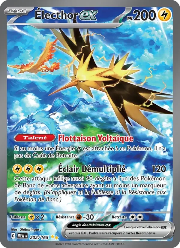 Carte Pokémon Électhor-ex — Pokémon 151