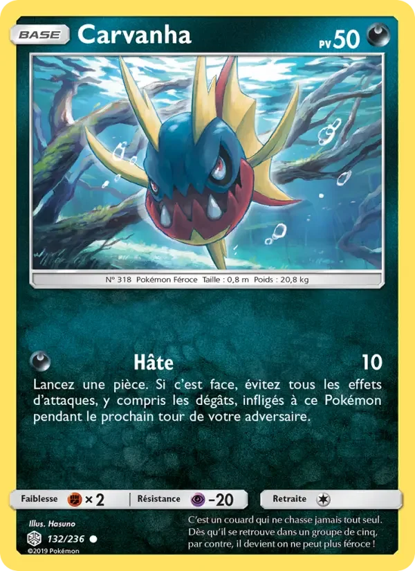 Carte Pokémon Carvanha — Éclipse Cosmique