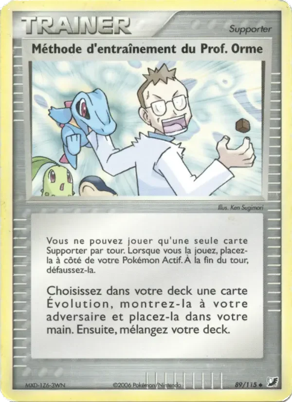 Carte Méthode d'entraînement du Prof. Orme