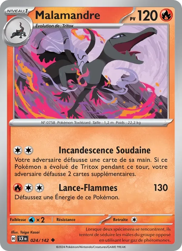Carte Pokémon Malamandre — Couronne Stellaire