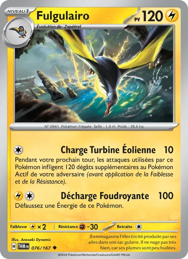 Carte Pokémon Fulgulairo — Mascarade Crépusculaire