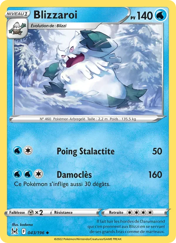 Carte Pokémon Blizzaroi — Origine Perdue
