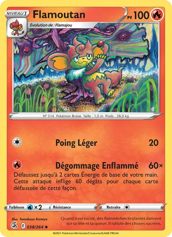 Carte Pokémon Flamoutan — Poing de Fusion