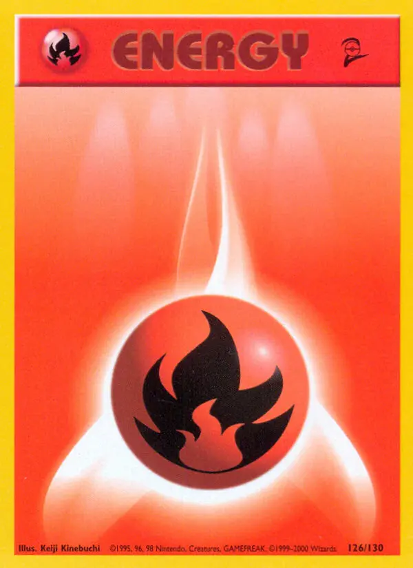 Carte Pokémon Énergie Feu — Base Set 2