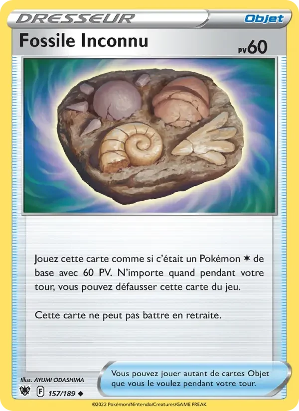 Carte Pokémon Fossile Inconnu — Astres Radieux