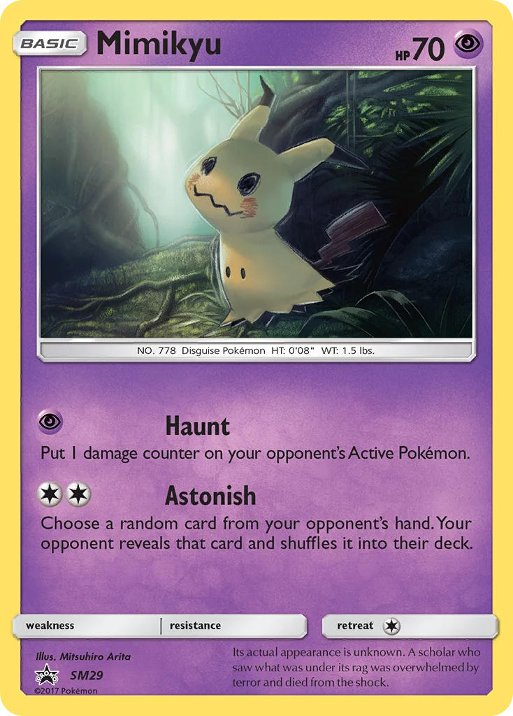 Carte Pokémon Mimiqui — Promos Soleil et Lune