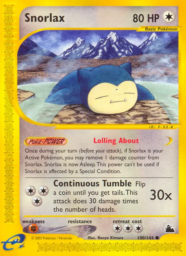Carte Pokémon Ronflex — Skyridge