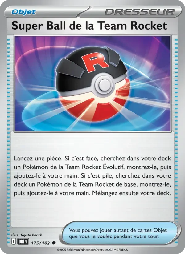 Carte Pokémon Super Ball de la Team Rocket — Rivalités Destinées