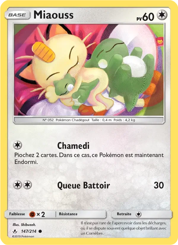 Carte Pokémon Miaouss — Alliance Infaillible
