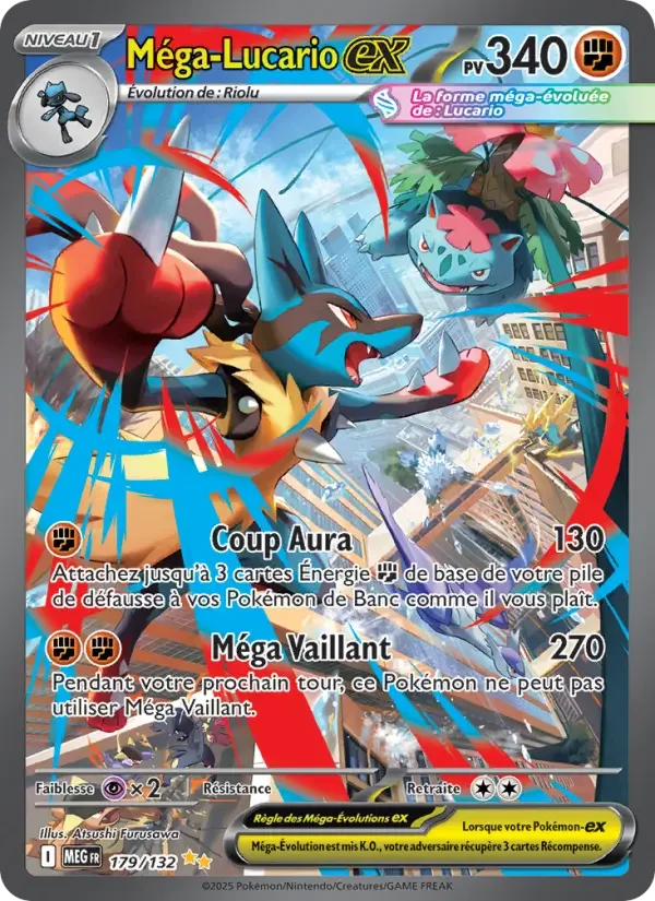 Carte Pokémon Méga-Lucario-ex — Méga-Évolution