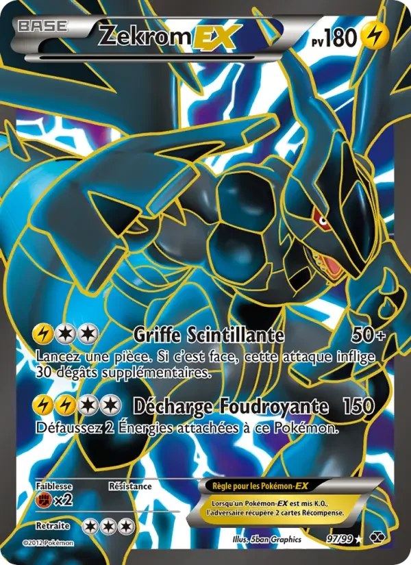 Carte Pokémon Zekrom-EX — Destinées Futures