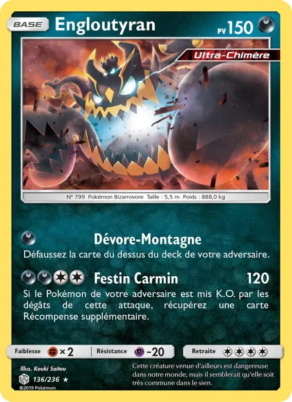 Carte Pokémon Engloutyran — Éclipse Cosmique