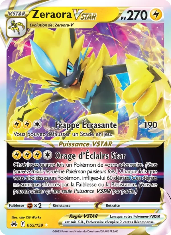 Carte Pokémon Zeraora VSTAR — Zénith Suprême