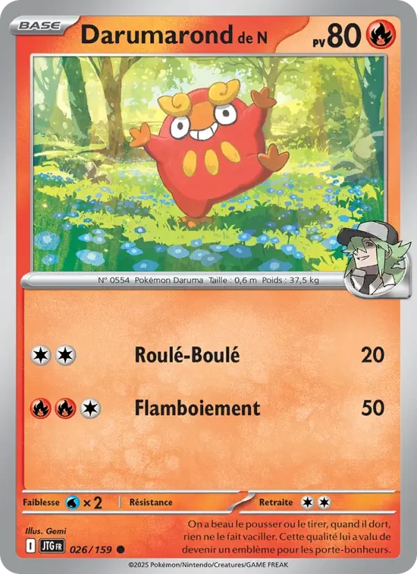 Carte Darumarond de N