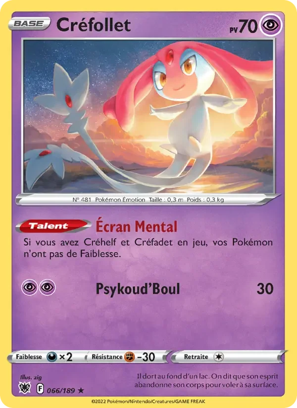 Carte Pokémon Créfollet — Astres Radieux