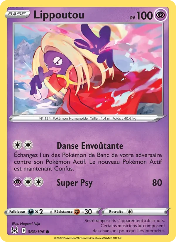 Carte Pokémon Lippoutou — Origine Perdue