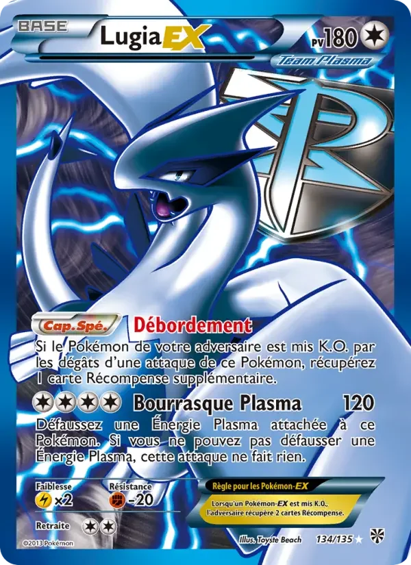 Carte Pokémon Lugia-EX — Tempête Plasma