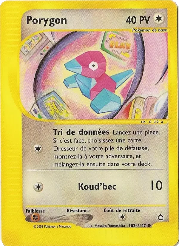 Carte Pokémon Porygon — Aquapolis