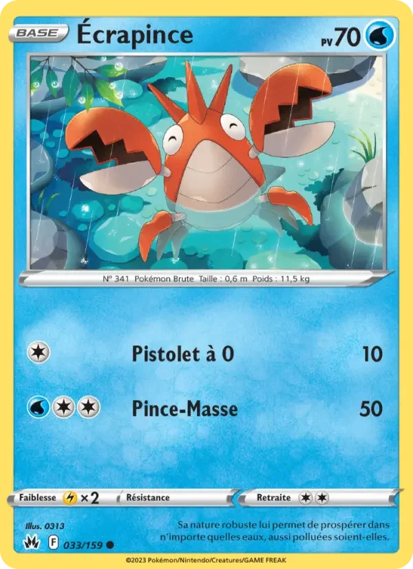 Carte Pokémon Écrapince — Zénith Suprême