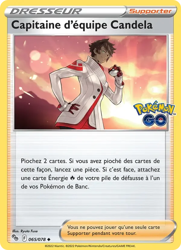 Carte Pokémon Capitaine d'équipe Candela — Pokémon GO
