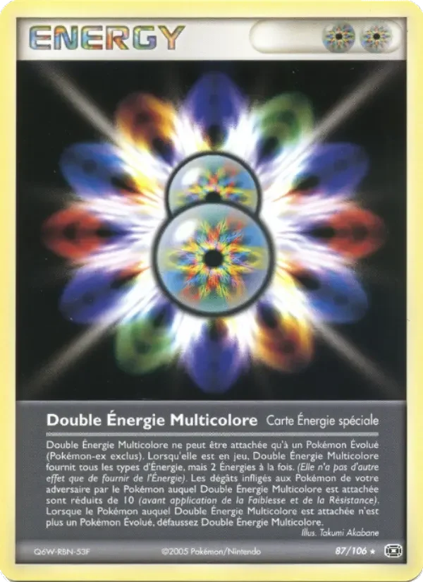 Carte Double Énergie Multicolore