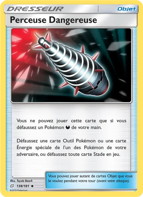 Carte Pokémon Perceuse Dangereuse — Duo de Choc